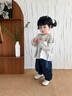 G.DUCKKIDS小黃鴨童裝韓版女童套裝春裝2025新款春秋兒童裝女寶娃娃衫兩件套 圖片色 90 (建議80-90cm 1-2周歲） 曬單實(shí)拍圖