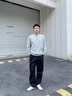 森馬（Semir）休閑褲男工裝褲寬松直筒褲子秋季戶外時(shí)尚純色長褲純棉松緊腰 黑色90001 XL 曬單實(shí)拍圖