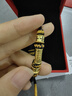 中國黃金（CHINA GOLD）黃金手鏈男士足金饕餮轉運珠手繩本命年七夕送男朋友生日禮物 足金饕餮手鏈-約0.9g【品牌禮盒】 曬單實拍圖