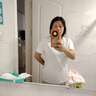 森馬（Semir）短袖t恤女涼感抗菌正肩修身2025夏顯瘦V領白色打底衫109325100002 曬單實拍圖