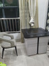 瑞欣居（ruixinju） 巖板移動(dòng)功夫茶桌小茶幾一體簡(jiǎn)約家用陽(yáng)臺輕奢小戶(hù)型升降茶臺桌 90*90巖板智能升降茶桌+1椅+3凳 曬單實(shí)拍圖