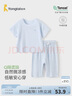 童泰（TONGTAI）寶寶短袖套裝夏季莫代爾嬰兒衣服男童女童上衣七分褲兒童睡衣 藍(lán)色 90 曬單實(shí)拍圖
