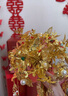 駱易家金色手捧花新款中式結婚新娘秀禾服權杖送閨蜜新婚禮物團扇喜扇子 手捧花--鎏金之喜 【成品+亞克力禮盒+禮袋】 無(wú)規格 曬單實(shí)拍圖