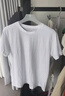 無印良品（MUJI）女式 雙羅紋編織 圓領(lǐng)長袖T恤打底衫女款內(nèi)搭上衣秋季 黑色  4S M (160/84A) 曬單實拍圖