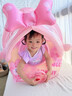 漫叮熊游泳圈1-3歲兒童遮陽(yáng)蓬寶寶防曬坐艇座圈女孩兔子嬰幼兒充氣游泳 遮陽(yáng)蓬-蝴蝶結草莓兔座圈【0-4歲】 曬單實(shí)拍圖