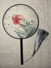 思美人真絲團(tuán)扇古風(fēng)空白工筆畫刺繡DIY熟絹真絲中國(guó)風(fēng)宮扇宮廷舞蹈扇 黑檀圓形仿古色（買3把送一把） 曬單實(shí)拍圖