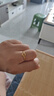 老鳳祥愛(ài)心黃金戒指女足金雙心結(jié)求婚戒子七夕情人節(jié)禮物送女友老婆 足金雙心女戒 曬單實(shí)拍圖