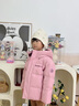 波司登（BOSIDENG）25年新款男女兒童短款5A抗菌4防面料蓬松連帽羽絨服T250246913DS 橡皮粉|1638 110 /56 約 100-110cm 18kg 曬單實(shí)拍圖