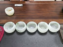 高茗羊脂玉瓷琉璃功夫茶具套裝2024新款輕奢高檔家用精品高端茶杯一套 綠玉套裝【簡裝禮盒】 9頭 曬單實(shí)拍圖