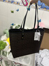 蔻馳（COACH）【品牌直供】女士CITY33大號手提托特包 胡桃木拼黑色 七夕禮物 曬單實(shí)拍圖