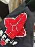 靖颯美式國潮刺繡短袖t恤男夏季重磅潮流半截袖寬松休閑打底衫上衣服 黑色 L 【建議100-120斤】 曬單實拍圖