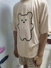 童話課堂兒童睡衣男童夏季莫代爾男孩中大童空調(diào)服薄款夏家居服套裝三件套 卡其色 170 建議身高155-165厘米左右 曬單實(shí)拍圖