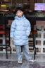 雪中飛兒童羽絨服2025新款女童簡(jiǎn)約面包羽絨服男童時(shí)尚加厚保暖羽絨外套 新霧藍(lán) 130 曬單實(shí)拍圖