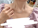 MOEO滿鉆微笑項(xiàng)鏈小眾感氣質(zhì)鎖骨鏈女夏2025新款生日禮物送女友 白金色 曬單實(shí)拍圖
