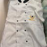 AETEL夏季短袖廚師工作服男女上衣輕薄透氣餐廳酒店廚師服定制白色XL 曬單實拍圖