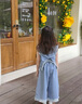 G.DUCKKIDS小黃鴨女童夏裝牛仔套裝2025新款兒童闊腿褲兩件套寶寶夏季衣服 淺藍(lán)色 110 (建議98-105cm 3-4周歲） 曬單實(shí)拍圖