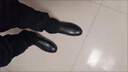 蜻蜓牌正品真皮男士皮鞋新款商務(wù)休閑套腳牛皮鞋韓版內(nèi)增高軟底耐磨皮鞋 【平跟】黑色 40 曬單實拍圖