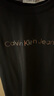 Calvin Klein Jeans夏季女士簡約休閑ck銀色字母出色修身短袖T恤J223860 BEH-太空黑 S 曬單實(shí)拍圖