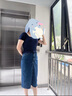 Levi's李維斯25年新款女士美式復(fù)古高腰修身后開(kāi)衩中長(zhǎng)牛仔半身裙 海軍藍(lán) XL (29) 曬單實(shí)拍圖