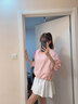 尚靜出行休閑上衣25年夏季新翻領(lǐng)通勤聚會百搭女小清新外套 粉色 M 曬單實拍圖