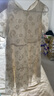 香影重工刺繡天絲連衣裙女2025夏季新款米白色泡泡袖小個子娃娃裙 米白 S 155/80A/85-95斤 曬單實拍圖