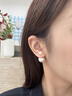 DAISY DREAM趙露思同款雙面珍珠耳環(huán)女前后兩戴輕奢耳釘高級耳飾品S925銀針 白色大小珍珠耳環(huán)【925銀針】 曬單實拍圖