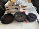 特福（Tefal）鍋具套裝百變鍋鑄鋁可拆卸煎炒鍋六件套午夜郁金香藍【帶硅膠鏟】 曬單實拍圖