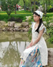 清池影（QINGCHIYING）復古套裝女彩色油畫(huà)連衣裙度假風(fēng)夏季鉤花蕾絲罩衫背心裙兩件套 蕾絲裙+印花裙  M 【建議100斤-110斤內】 曬單實(shí)拍圖