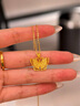 謝瑞麟黃金吊墜女足金花絲蝴蝶黃金項鏈送女友老婆情人節(jié)七夕禮物計價 足金花絲蝴蝶吊墜約3.4克(贈銀鏈) 曬單實拍圖
