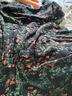 皮爾卡丹（pierre cardin）雪紡碎花連衣裙時(shí)尚端莊大氣收腰顯瘦長(cháng)裙子女裝夏季2024新款針織 黑底紅花 3XL 136-148斤 曬單實(shí)拍圖