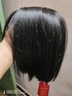 藝美絲短發(fā)假發(fā)夏季女生自然全頭套全真人發(fā)絲高端新款鎖骨發(fā)波波頭 波波頭【遞針分縫】 墨黛黑 短發(fā) 曬單實拍圖