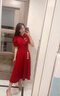 蘭卡·羅妮中式旗袍敬酒服新娘酒紅色小個子結(jié)婚訂婚禮服連衣裙平時可穿甜美 酒紅色 M 曬單實拍圖