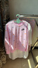 NIKE 耐克童裝女童衛衣+長(cháng)褲2件套秋季260克毛圈滿(mǎn)印舒適兒童上衣 正黑色 130 /64 【建議身高116-122cm】 曬單實(shí)拍圖