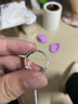 周六福（ZLF）  PT950鉑金戒指男女款白金情侶對戒釘砂亮面婚戒甜愛 20號-4.12g 曬單實拍圖