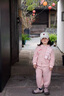 帕皮猴女小童春秋款長袖兔耳朵外套兩件套洋氣2025新款女寶寶春季休閑褲 粉色兩件套 100 碼建議2-3歲（身高95左右） 曬單實拍圖
