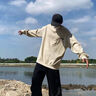 棉致美式復(fù)古圓領(lǐng)衛(wèi)衣男2025春秋季寬松休閑潮流內(nèi)搭打底衫休閑上衣服 3140杏色【常規(guī)高品質(zhì)18】 XL 125-140斤 曬單實(shí)拍圖