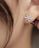 米蔓（MIMORE）S999足銀雪花耳釘女時(shí)尚潮流高級感氣質(zhì)耳飾耳釘養(yǎng)耳洞睡覺免摘 曬單實(shí)拍圖