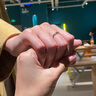 MZMZ鉑金情侶戒指pt950白金素圈結(jié)婚對戒簡約情人節(jié)生日禮物送男女友 輕奢款-皓月與海閉口定制 曬單實拍圖