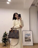 老花女包托特包2025新款專(zhuān)柜奢侈品大牌真皮高級大容量手提大包潮 大花AB面 大號【專(zhuān)柜高檔藍盒】 曬單實(shí)拍圖