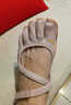 Vibram女室內(nèi)健身訓(xùn)練瑜伽舞蹈鞋普拉提五趾鞋便攜赤足透氣五指鞋VSOUL 灰粉色/珊瑚橙 38 曬單實(shí)拍圖