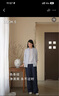 無印良品（MUJI）女式 漢麻水洗襯衫領(lǐng)長(zhǎng)袖襯衫女士襯衣外套外衣 25年夏季女裝上衣 藍(lán)色條紋 L （165/88A） 曬單實(shí)拍圖