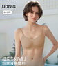 ubras七夕禮物無尺碼小奶皮輕褶文胸罩隱形無痕內(nèi)衣女粉底液隱形膚背勾 曬單實拍圖