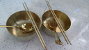 皇銅匠純黃銅純紫銅筷子白癜風(fēng)補(bǔ)銅餐具銅勺子飯勺銅湯勺銅碗銅筷銅水杯 小號黃銅碗套裝 曬單實(shí)拍圖