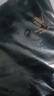 HXZH輕奢男裝 高領(lǐng)黑色內搭打底衫男士韓版印花時(shí)尚修身長(cháng)袖t恤男潮流 黑色 XL（建議130-145斤） 曬單實(shí)拍圖