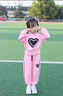 G. DUCKKIDS小黃鴨女童套裝2025春秋季新款網(wǎng)紅中大童衛(wèi)衣運動兒童休閑兩件套 粉色愛心套裝 90 cm 曬單實拍圖
