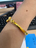 中國(guó)黃金（CHINA GOLD）黃金手鐲女足金四葉草手鐲素圈金鐲七夕情人節(jié)禮物送女友老婆 足金四葉草手鐲約5.2g*玫瑰禮盒 曬單實(shí)拍圖