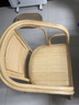 藤工匠藤椅三件套家用植物藤編真藤扶手椅陽(yáng)臺(tái)靠背椅茶桌椅中式休閑椅子 【原木色】單椅 天然真藤 曬單實(shí)拍圖