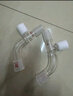 玻璃具嘴真空接受管直形彎形接受管標(biāo)準(zhǔn)磨砂口105°度接收管尾接管蒸餾頭實驗室玻璃接頭蒸餾彎頭 B型/彎型 24*24 曬單實拍圖