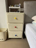 帥仕（shuaishi）臥室床頭柜子小型床頭置物柜多層收納極窄儲物柜家用抽屜式小桌子 【三層】40寬71高【含支架及萬(wàn)向輪】 曬單實(shí)拍圖