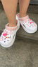 唐獅（TonLion）洞洞鞋女鞋夏季軟底涼鞋女士厚底外穿踩屎感沙灘鞋 白色 39/40 曬單實拍圖